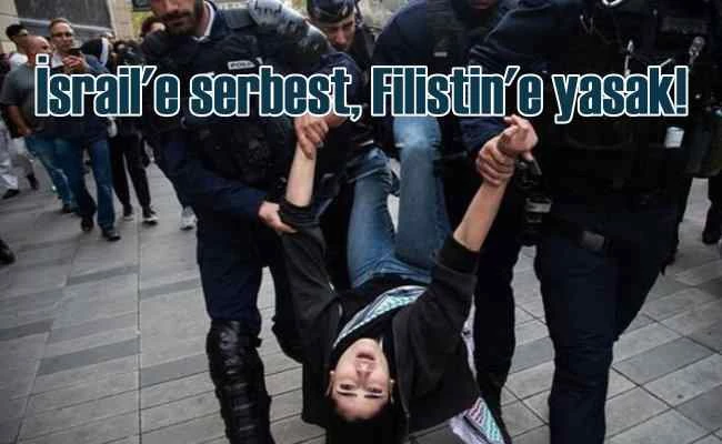 İsrail karşıtı gösterilere polis müdahale etti, 15 gözaltı var