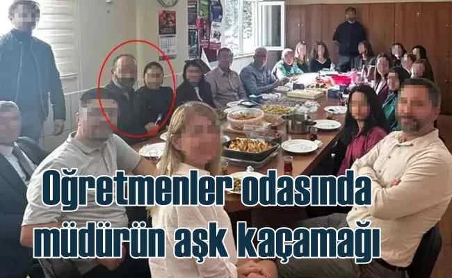 Müdür, öğretmenler odasında sevgilisini 'eşim' diye tanıtmış