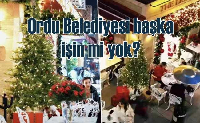 Ordu Belediyesi'nin Yılbaşı süslemesi oyunu geri tepti