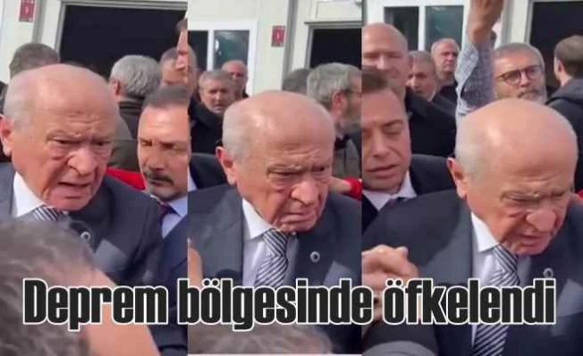 Bahçeli Elbistan'da depremzedeleri azarladı | İndirin bunları