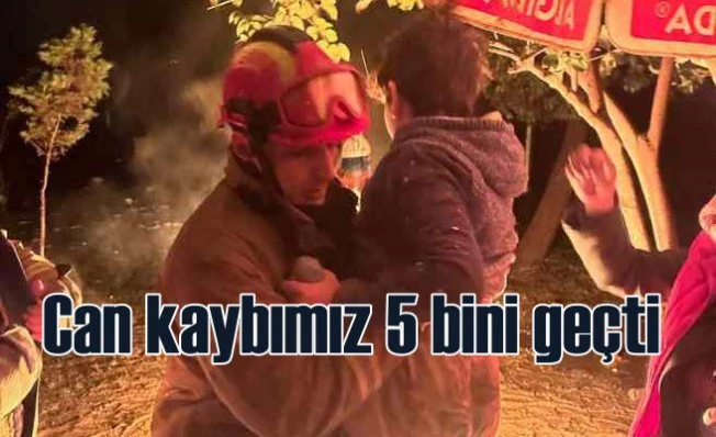 Deprem bölgesinde can kaybımız 5 bin 894 oldu