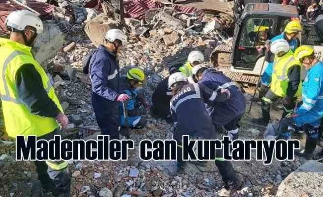 Egeli madenciler dört koldan depremin yaralarını sarıyor