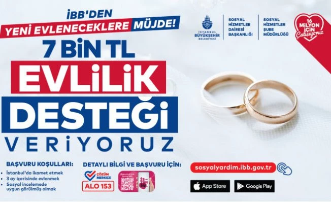 İhtiyaç sahibi çiftlere İBB'den evlilik desteği