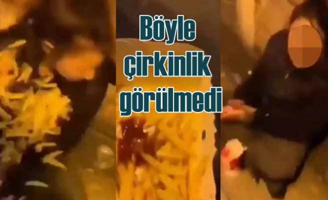 Kız çocuğunun üzerine kızarmış patetes attılar