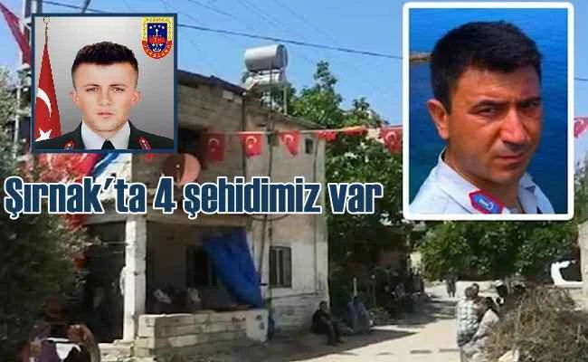 Şırnak'tan acı haber geldi | 4 şehit var