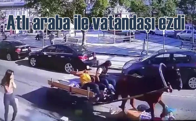At arabasıyla ters yönde vatandaşa çarptı