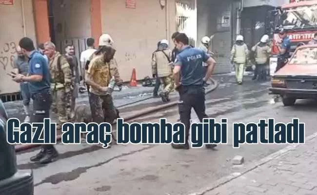Kaportacıda gazlı araçta patlama, 7 yaralı var