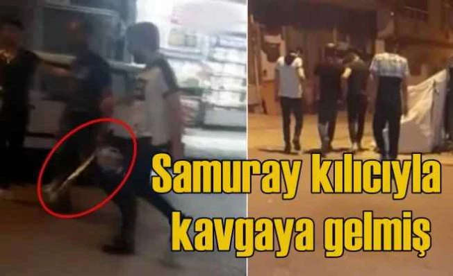 Samuray kılıcıyla kavgaya gelmiş