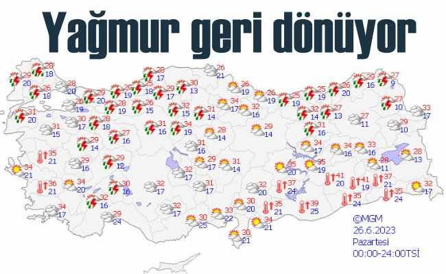Yarın hava nasıl olacak? Yağmur ve sıcak hava uyarısı