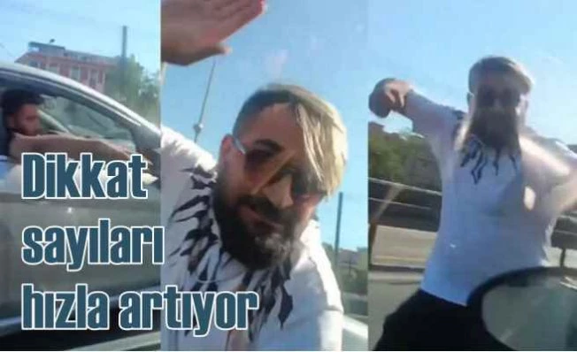 Yol kesen sürücü hamile kadının bulunduğu araca saldırdı