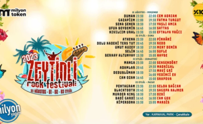 Zeytinli Rock Festivali Çanakkale'de