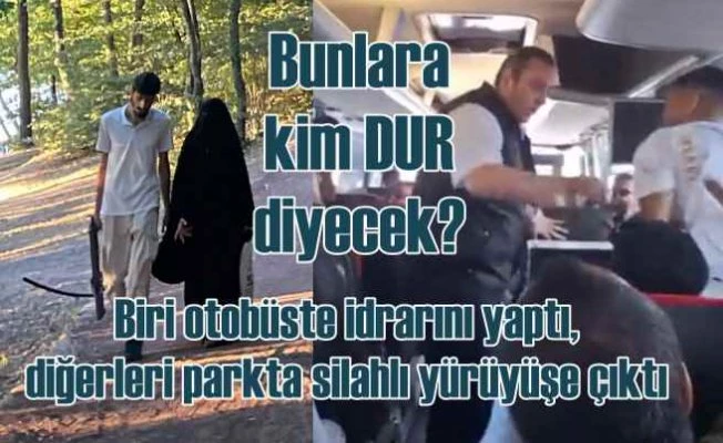Arabın aşkı böyle olur | Karı koca ellerinde silahla gezintiye çıkmış