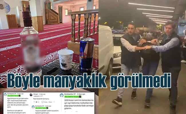 Camide alkol şişeli fotoğraf paylaşan zanlı yakalandı