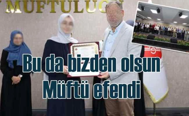 Konya'da müftülük kadınların yüzlerini buzladı
